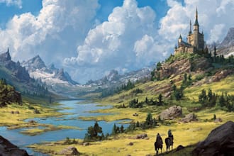 create fantasy landscape illustrations