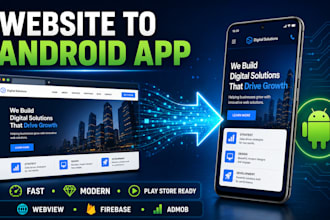 turn your website into a mobile app for android  with push notification