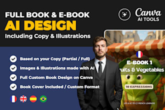 write design and illustrate books ebooks on canva with ai