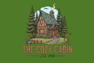 do wonderful and excellent cottage logo design for your business