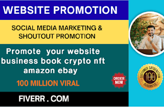 promote your website, business, nft, product,crypto,book any targeted country