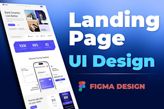 design a modern landing page UI in figma