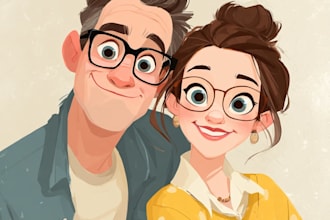 paint beautiful portrait in disney cartoon