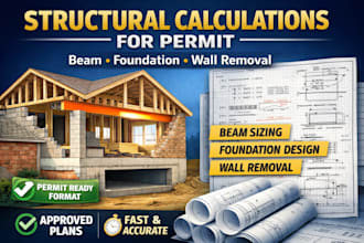 structural calculations structural engineer permit drawings beam calculation