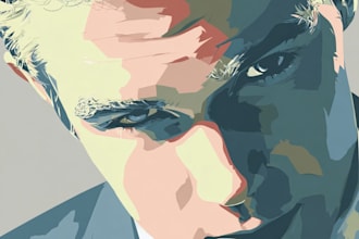 cartoon vector portrait illustration
