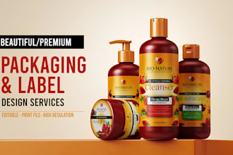 do brand product label design cosmetic label and product packaging design