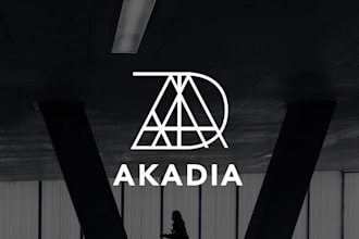 design a minimalistic, geometric, modern name logo