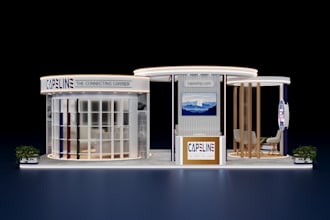 design modern 3d exhibition stall or trade show booth
