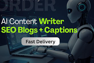write SEO ai blog posts and social media content