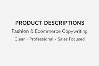 write fashion product descriptions