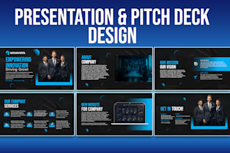 design a professional startup investor pitch deck