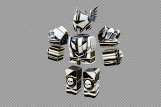be your roblox modeler and make armors, weapons and tools