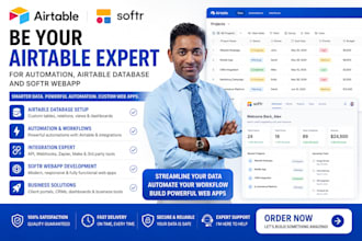 be your airtable expert for automation, airtable database and softr webapp