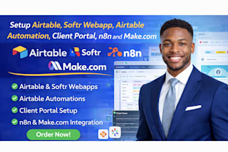 setup airtable database airtable automation airtable crm integrate softr n8n