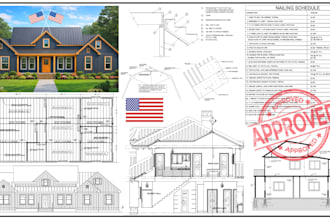 draft architectural city permit drawings, adu, garage, deck blueprints, mep