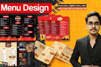 design print ready editable restaurant menu,food menu