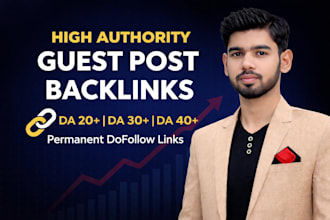 publish high authority guest post backlinks