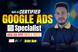 be your google ads expert adwords manager and PPC specialist to increase sales