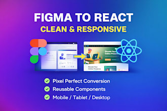 convert figma to react js responsive website