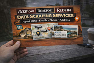 scrape zillow, realtor, or redfin data for real estate leads