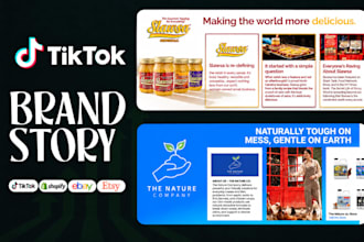 tiktok shop and amazon brand story and storefront design for you