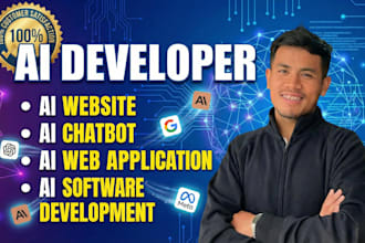 develop custom ai website, ai chatbot, or ai web application
