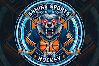 draw hockey logo, gaming, sports, and basketball