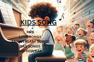 write lyrics to your custom and personal kids song or any other genre of music
