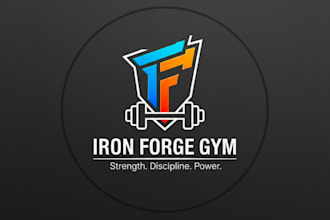 draw modern fitness, gym, or workout logo for your business