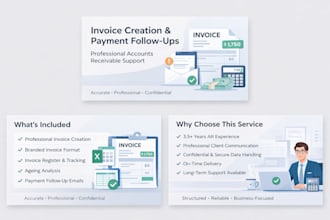 manage professional invoice creation and payment follow ups