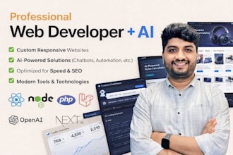 develop a custom ai website with smart automation