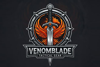 make sharp and striking dagger logo for your brand
