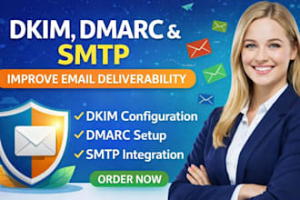 set up dkim, dmarc, dns authentication, and SMTP for better email deliverability