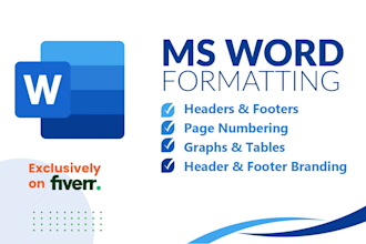 professionally format microsoft word headers, footers, and page numbering