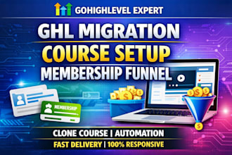 migrate to gohighlevel clone course setup ghl migration course membership funnel