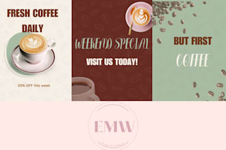 design instagram posts and canva templates