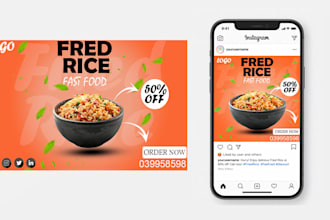 design modern food poster restaurant and cafe