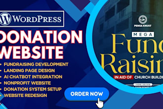 build wordpress fundraising donation website nonprofit ai chatbot website