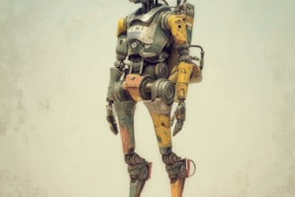 design cute robot character or mascot
