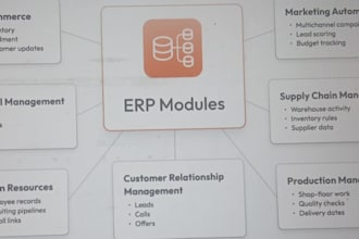 implement and configure  erp for trading and accounting business