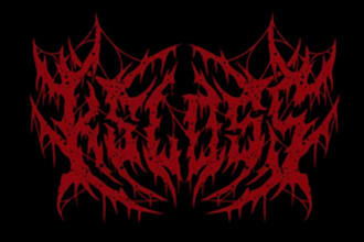 create death metal, black metal, and brutal death metal logo