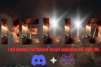 develop a full featured discord moderation and utility bot