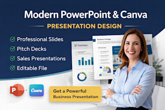 design modern powerpoint or canva presentations