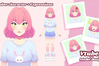 design your vtuber character and model sheet