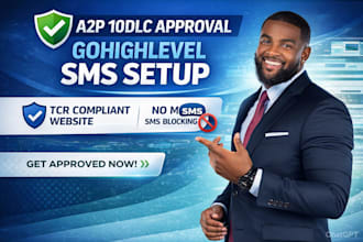 set up gohighlevel a2p 10dlc registration and tcr compliant website