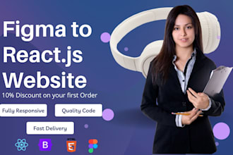 convert figma to react, psd to react and responsive website