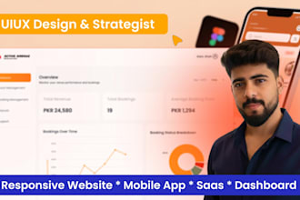 design uiux for mobile app, saas dashboard, and website in figma