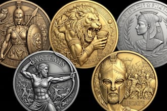 do 3d custom coin model, bas relief medallion stl for 3d printing
