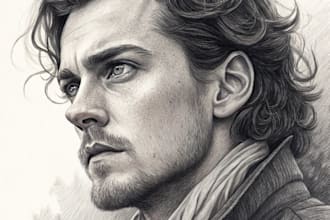draw realistic pencil portraits, sketch from photos