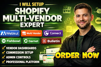 setup shopify marketplace connect webkul multi vendor garnet bulletin fishbowl
